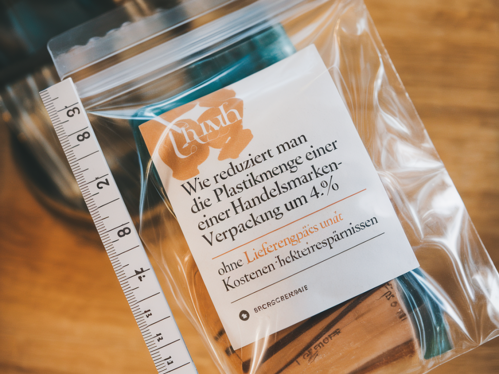 Wie reduziert man die plastikmenge einer handelsmarkenverpackung um 4 ohne lieferengpässe und mit nachweisbaren kostenersparnissen